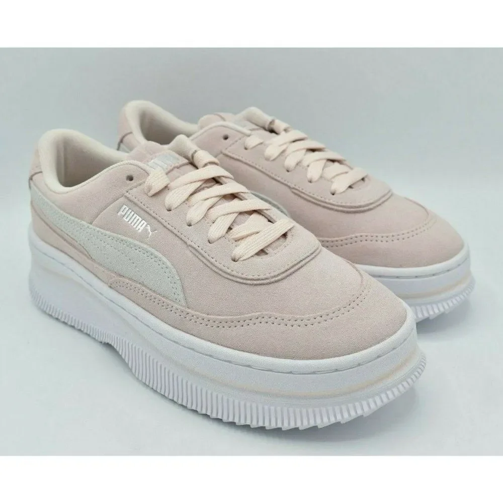 Puma Womens Size 9 Deva Suede‎ Pink White Casual Platform Shoes Sneakers